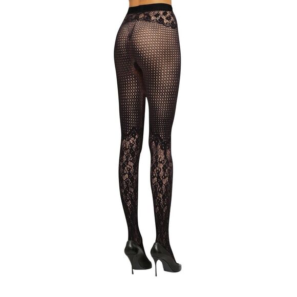 Wolford Floral Net Tights Umber XS 19437 / 4850 - Picture 4 of 9